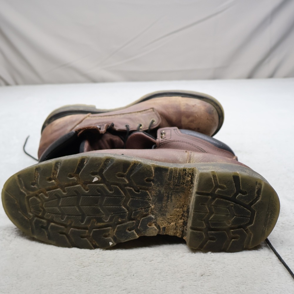Red Wing Mens 13 Work Boots Brown Leather Steel Toe Safety Waterproof USA Made - Picture 5 of 16